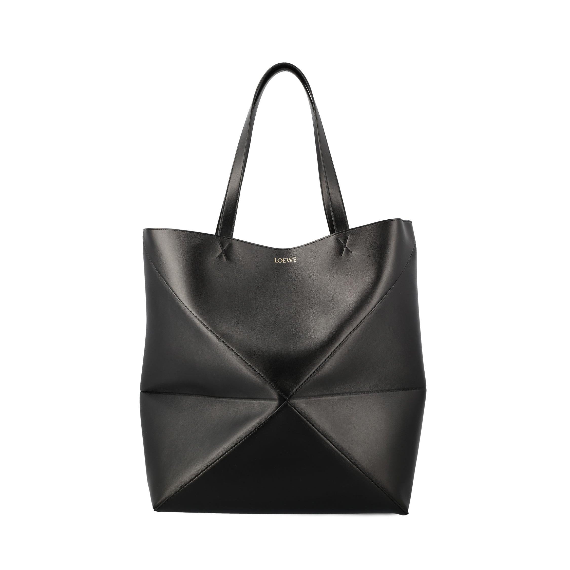 Loewe Men's Puzzle Fold Large Bag in Black