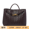 Bottega Veneta Women's Andiamo Medium Shoulder Bag in Burgundy
