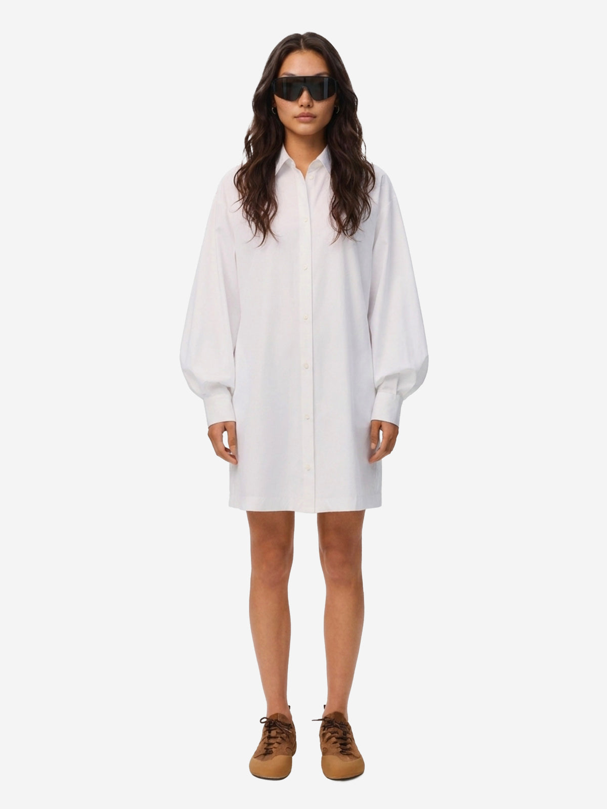 Loewe Women's Cotton Shirt Dress in White