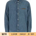 Miu Miu Women's Logo Shirt in Blue
