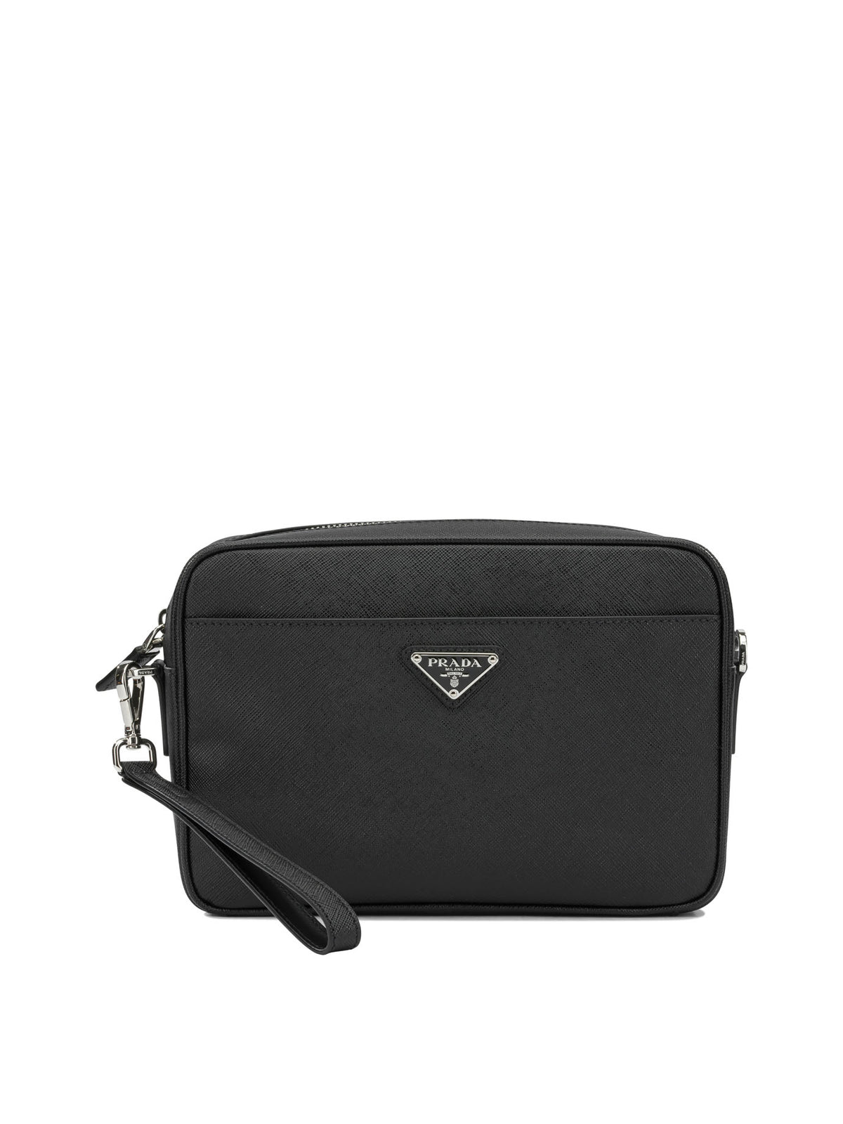 Prada Men's Small crossbody bag with logo in Black