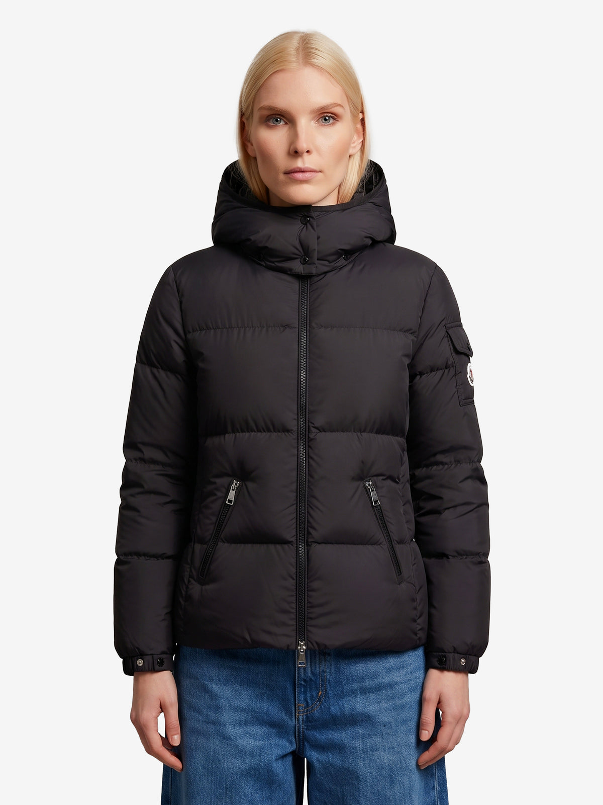 Moncler Women's Fourmines Short Down Jacket in Black