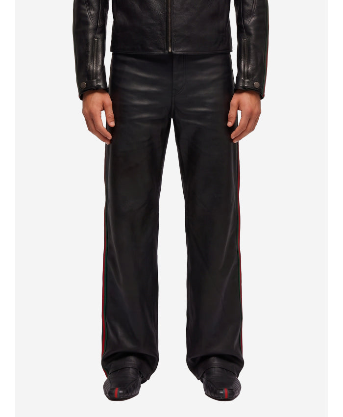 Gucci Men's Coated Cotton Denim Twill Pants with in Black
