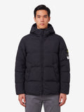 Stone Island Men's Hooded Crinkle Down Jacket in Black