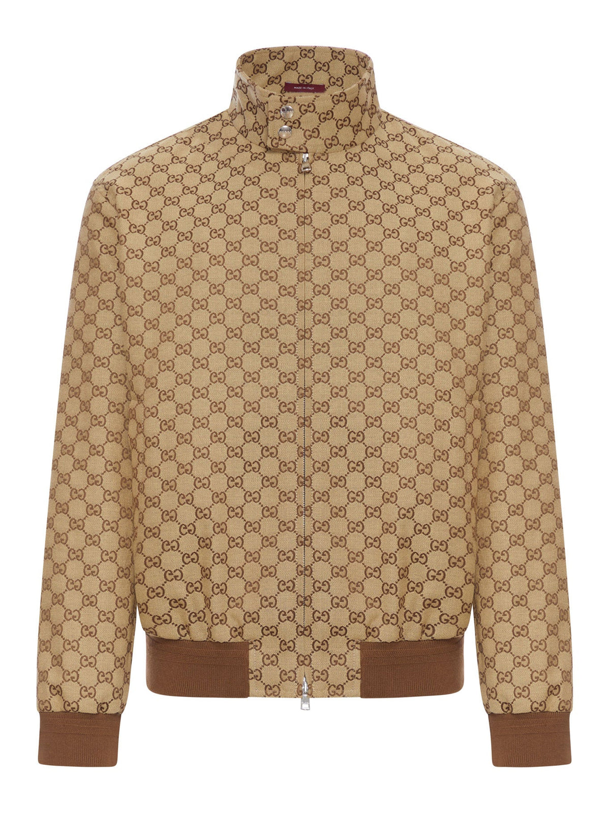 Gucci Men's GG FABRIC BOMBER JACKET in Camel