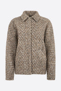 Kiton Women's Bomber Jacket in Beige