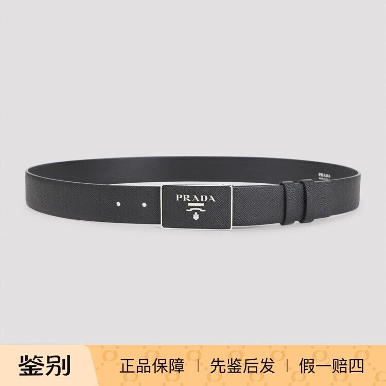 Prada Men's Saffiano Belt in Black