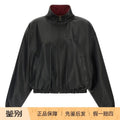 Balenciaga Women's Leather Jacket in Black
