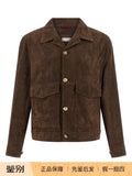 Brunello Cucinelli Men's Leather Jacket in Brown
