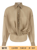 Brunello Cucinelli Women's Shirt in Beige