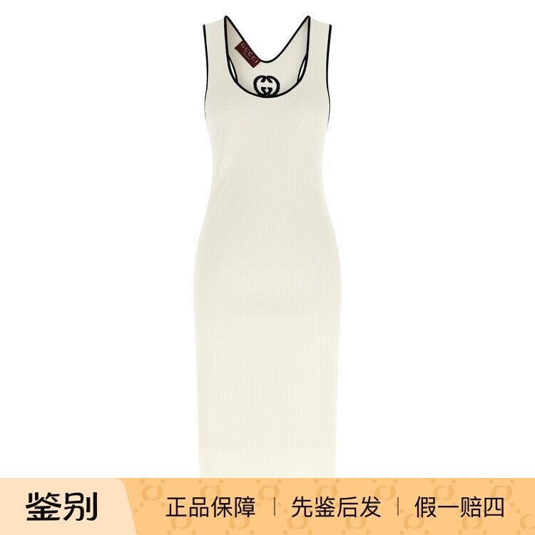 Gucci Logo Dress in White