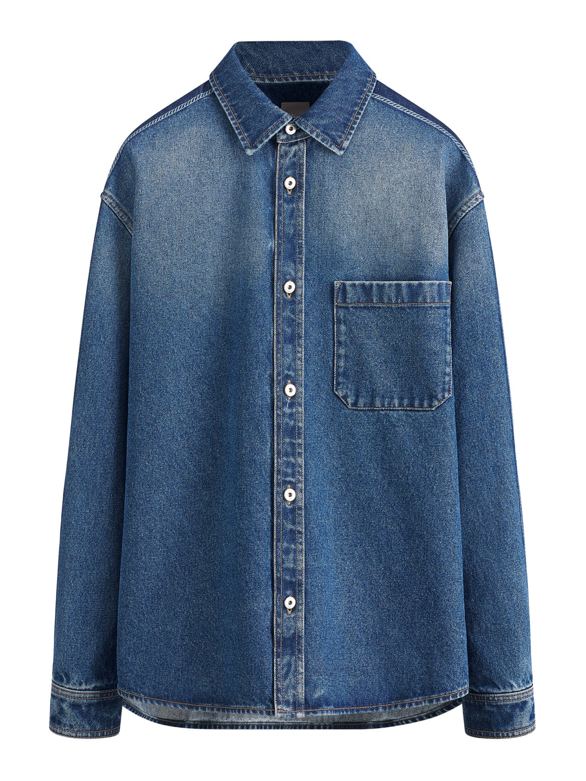 Christian Dior Men's COTTON TWILL SHIRT-JACKET in Blue
