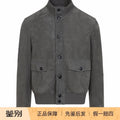 Zegna Men's Leather Jacket in Grey