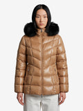 Moncler Women's Short Fulmar Down Jacket in Brown