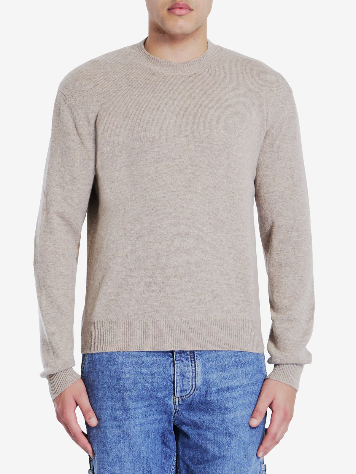 Bottega Veneta Men's Cashmere Jumper in Beige