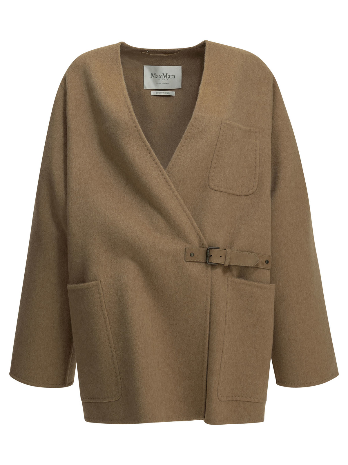 Max Mara Women's Short coat in camel and mohair in Beige