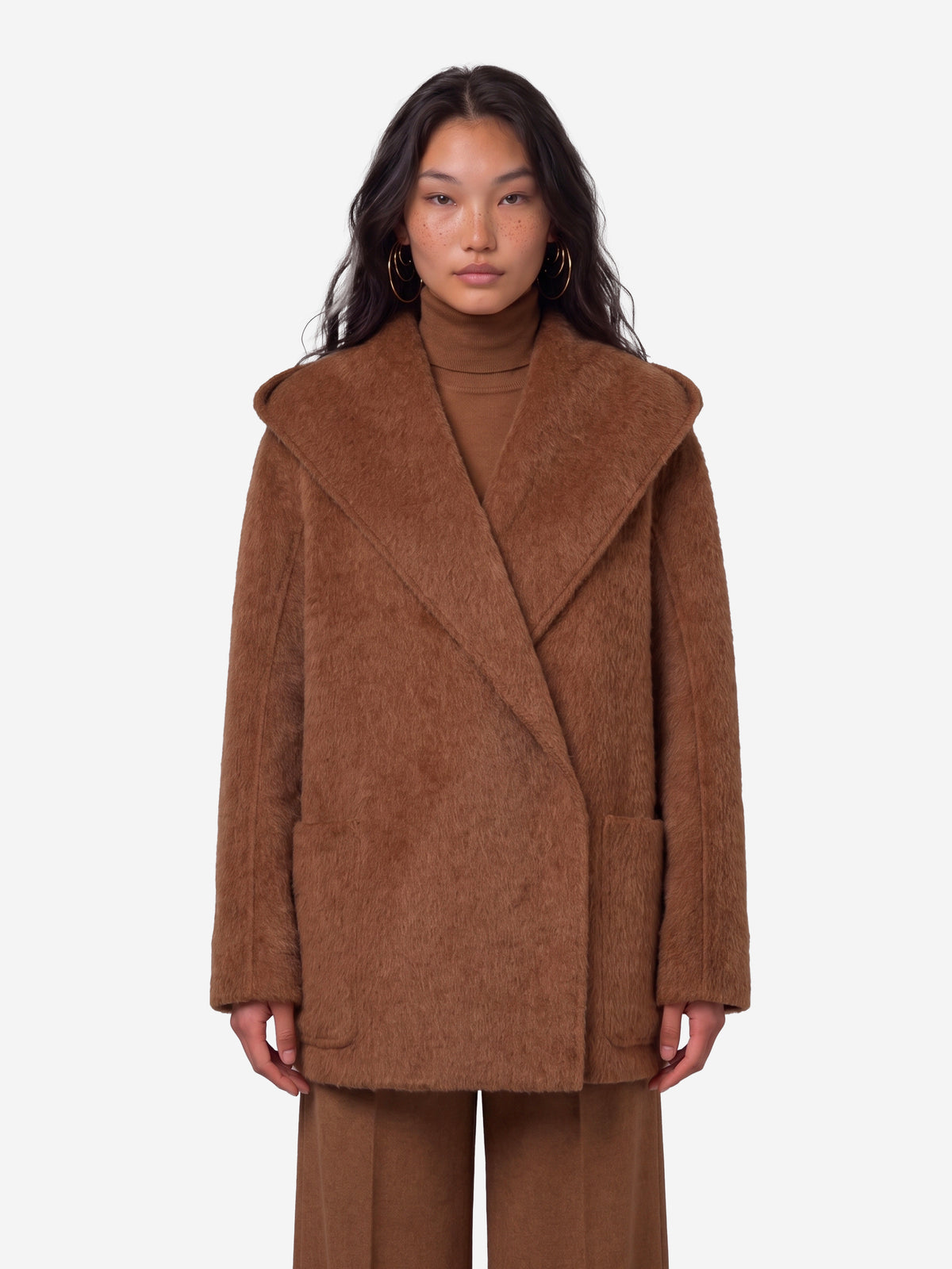 Max Mara Women's Golf Short Coat in Brown