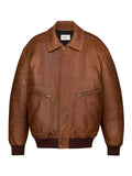 Saint Laurent Women's PADDED BOMBER JACKET in Brown