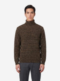 Lemaire Men's Tobacco High-neck Sweater in Brown