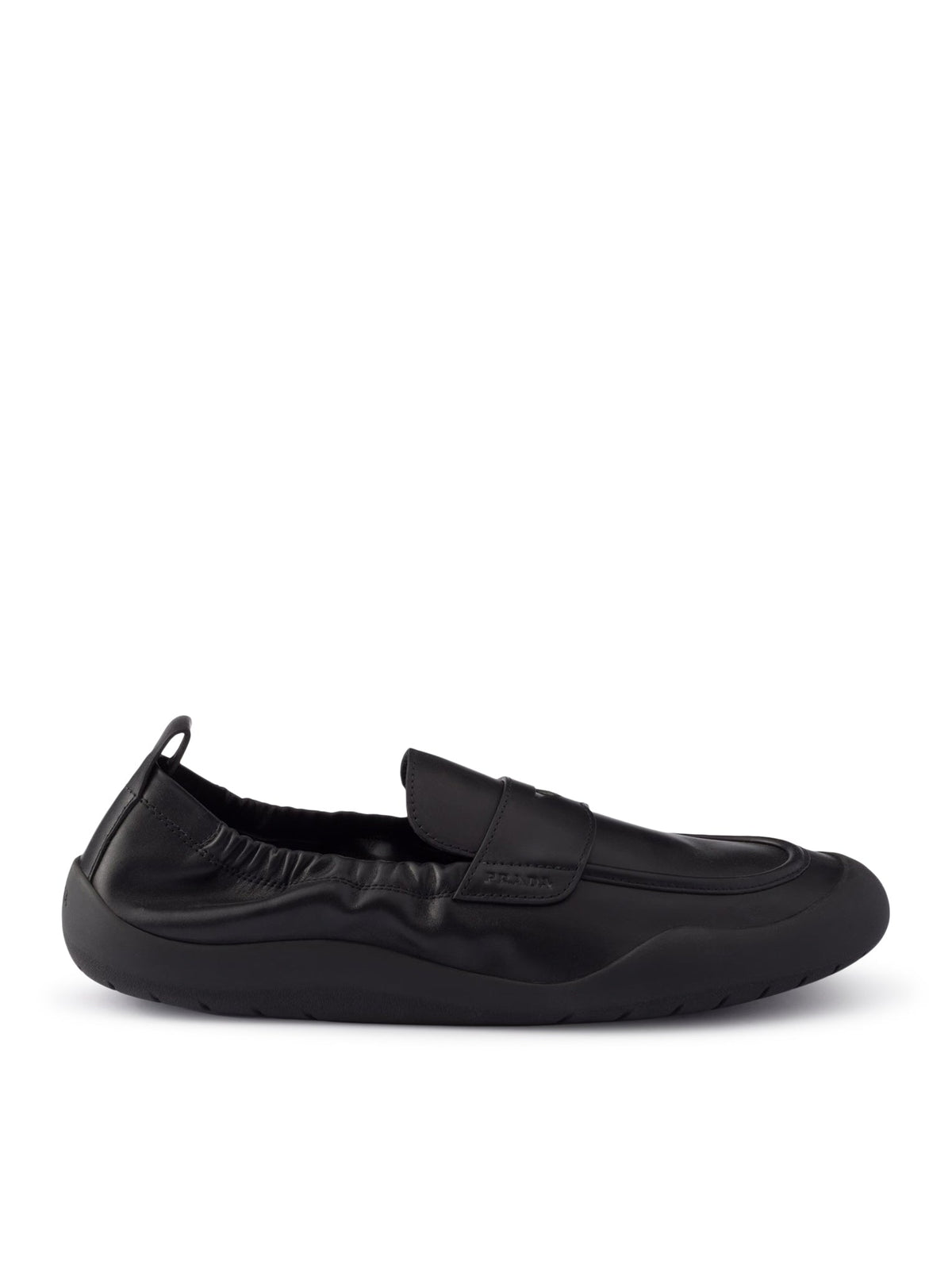 Prada Men's SPEEDROCK LEATHER LOAFERS in Black