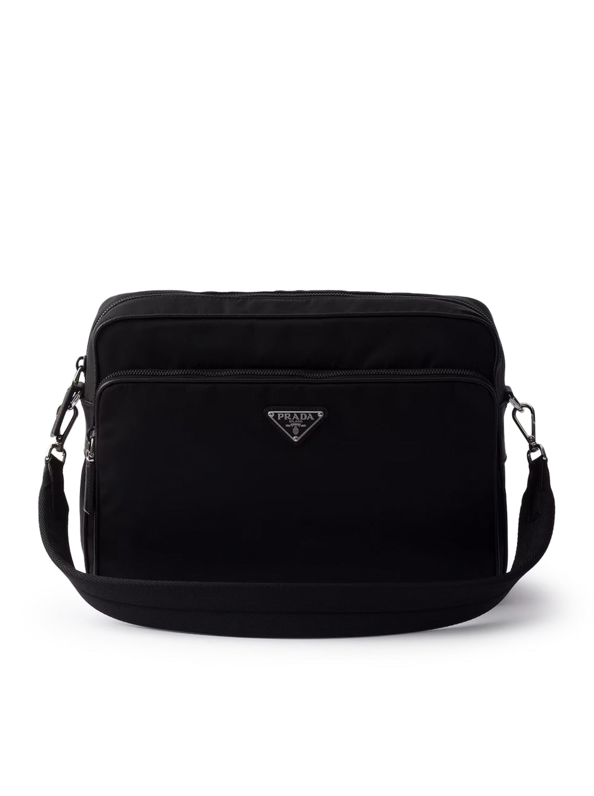 Prada Men's Rounded Re-Nylon Camera Bag in Black