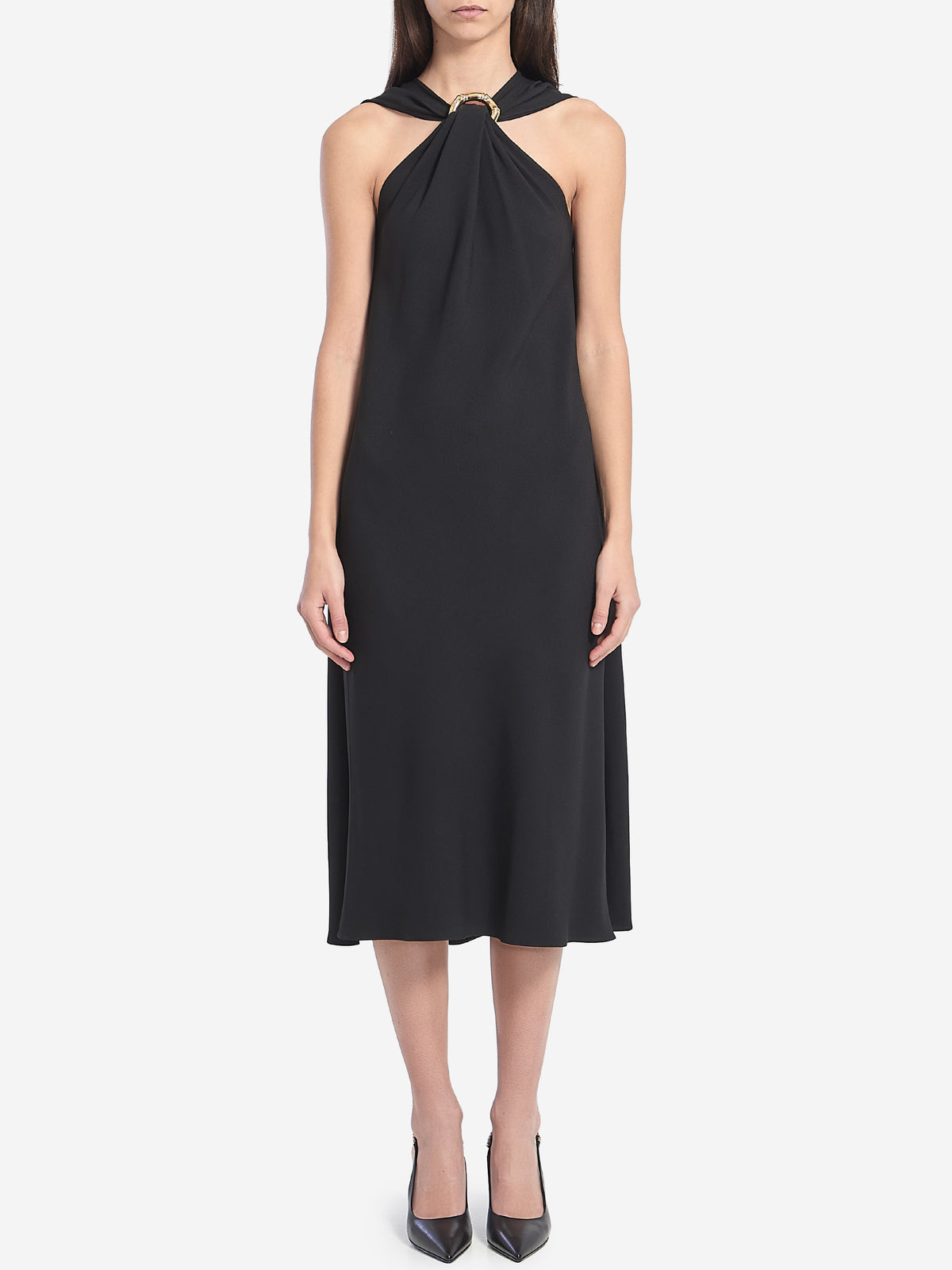 Gucci Women's Midi Evening Dress in Black
