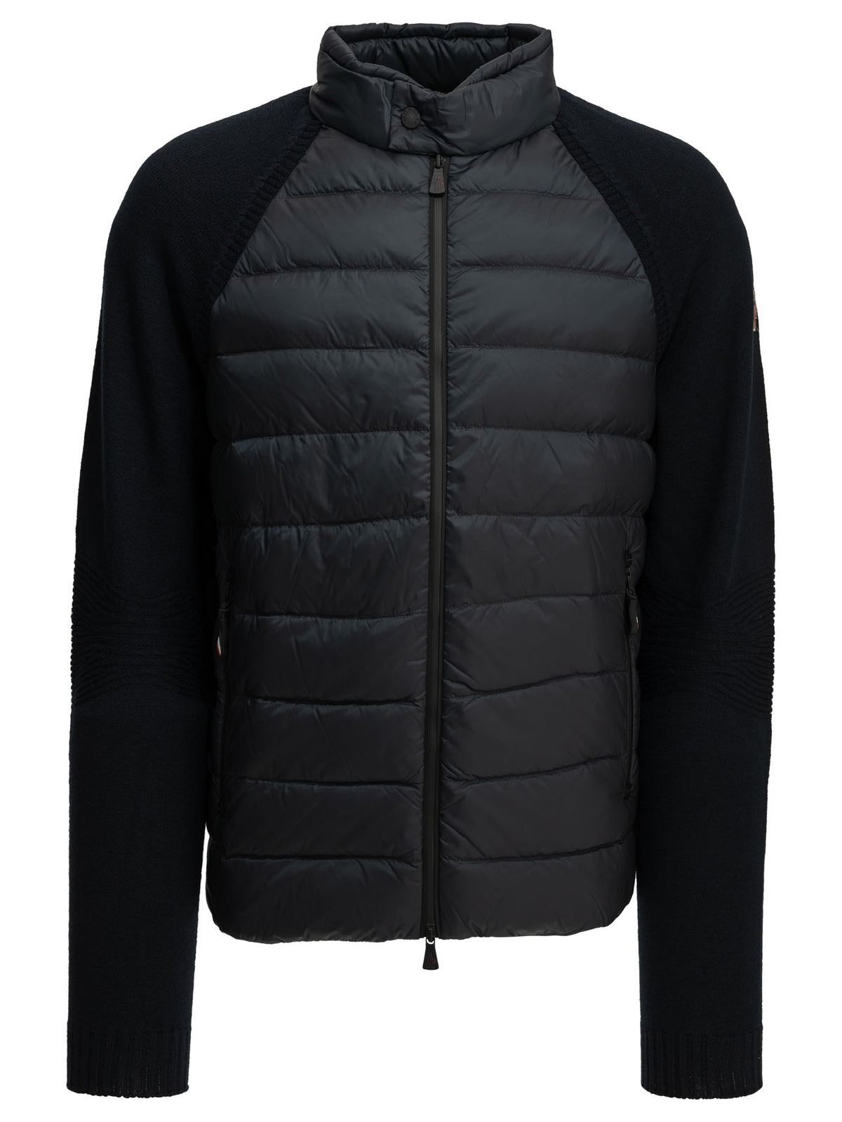 Moncler Grenoble Men's Padded wool cardigan in Blue