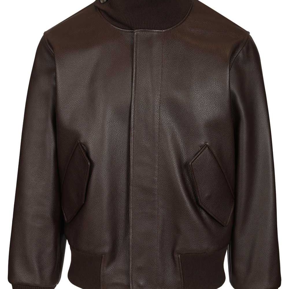 Loewe Men's Leather Jacket in Brown