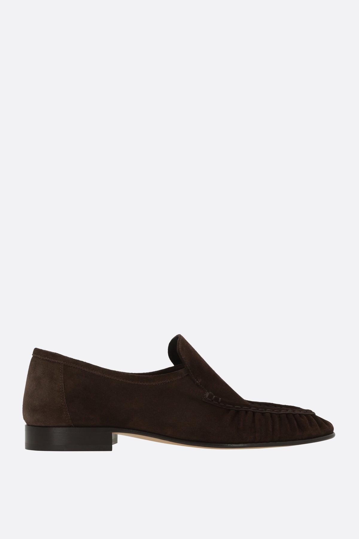 The Row Men's Loafers in Lacquer Brown