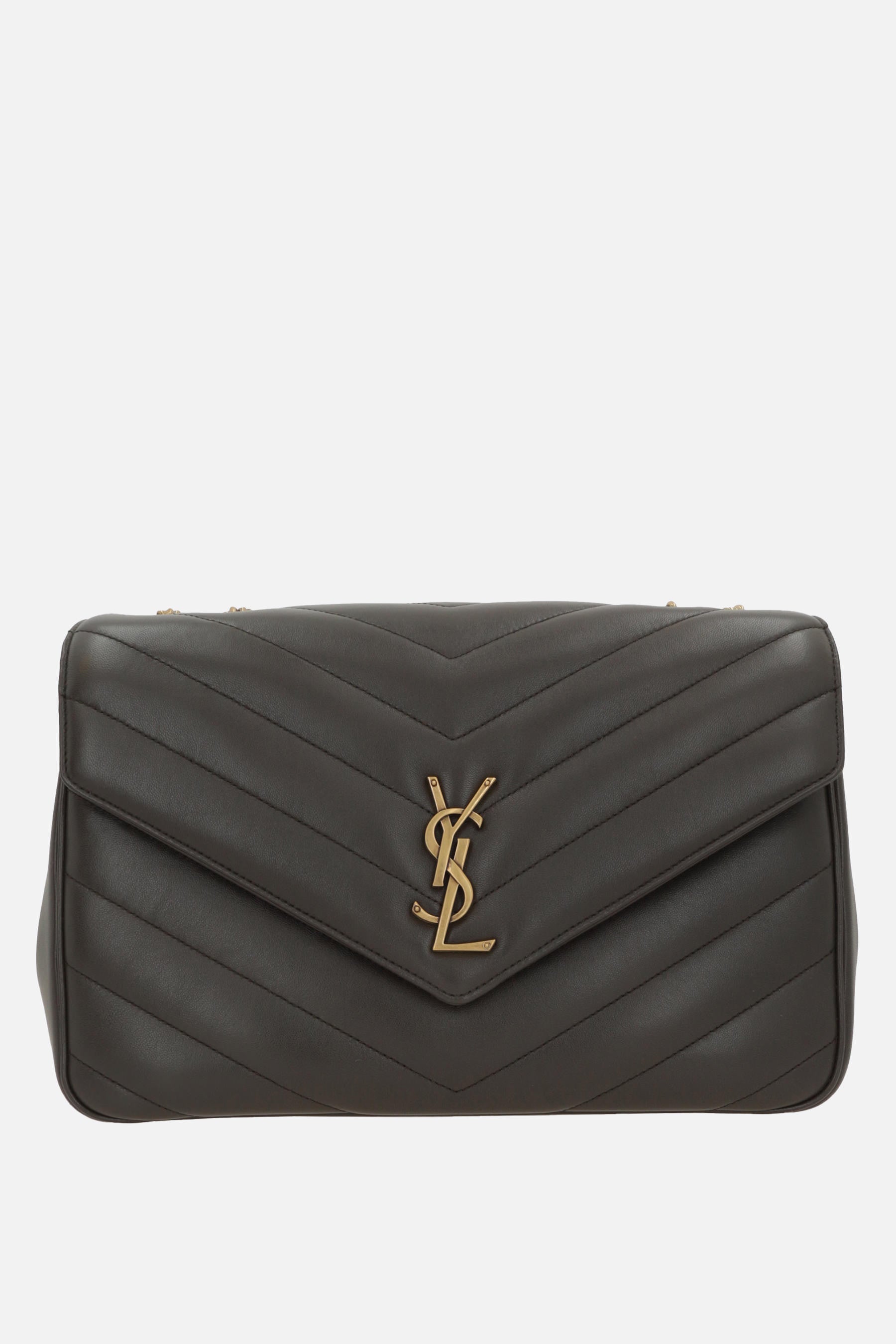 Saint Laurent Women's Saint Laurent YSL Loulou Large Bag in Grey