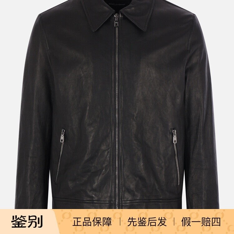 Dolce＆gabbana Men's Dolce Gabbana Leather Jacket in Black