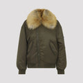Saint Laurent Women's YSL Coat in Green