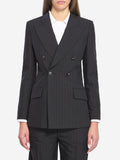 Gucci Women's Double-breasted Wool Jacket in Black
