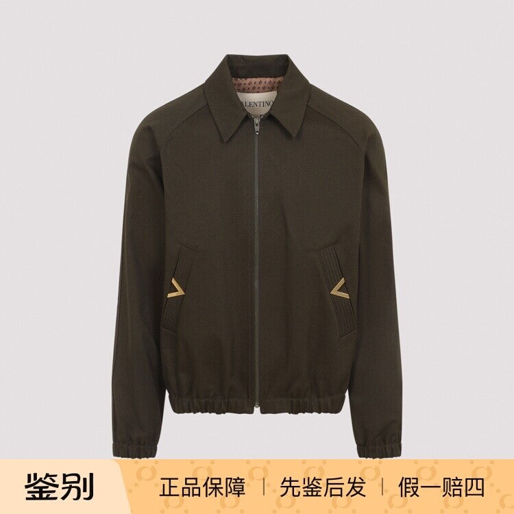 Valentino Men's Jacket in Olive