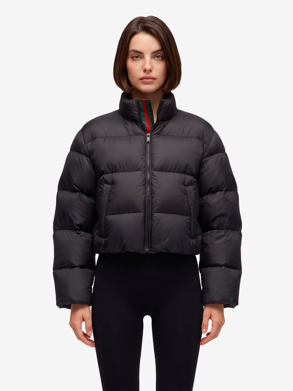 Gucci Women's Padded Polyester Down Jacket in Black