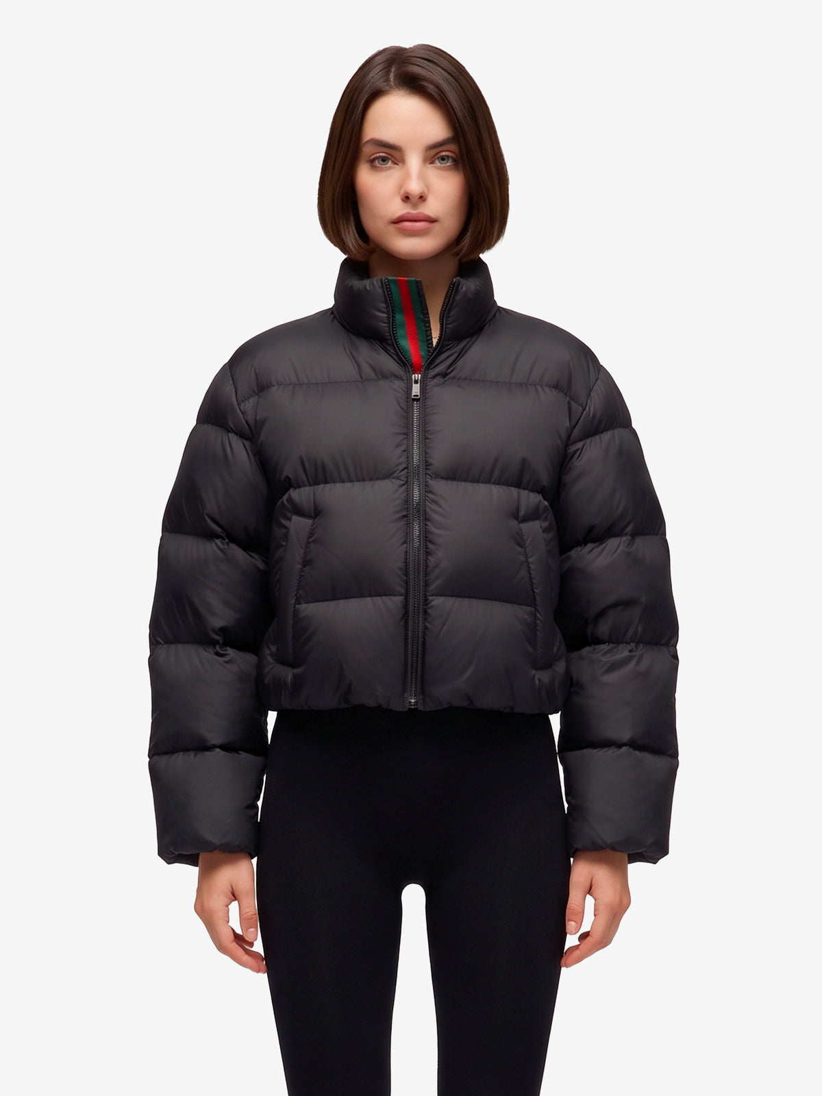Gucci Women's Padded Polyester Down Jacket in Black
