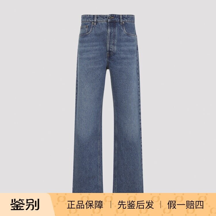 Miu Miu Women's Logo Jeans in Blue