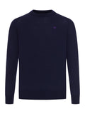 Celine Men's FINE SWEATER WITH TRIOMPHE EMBROIDERY in Navy