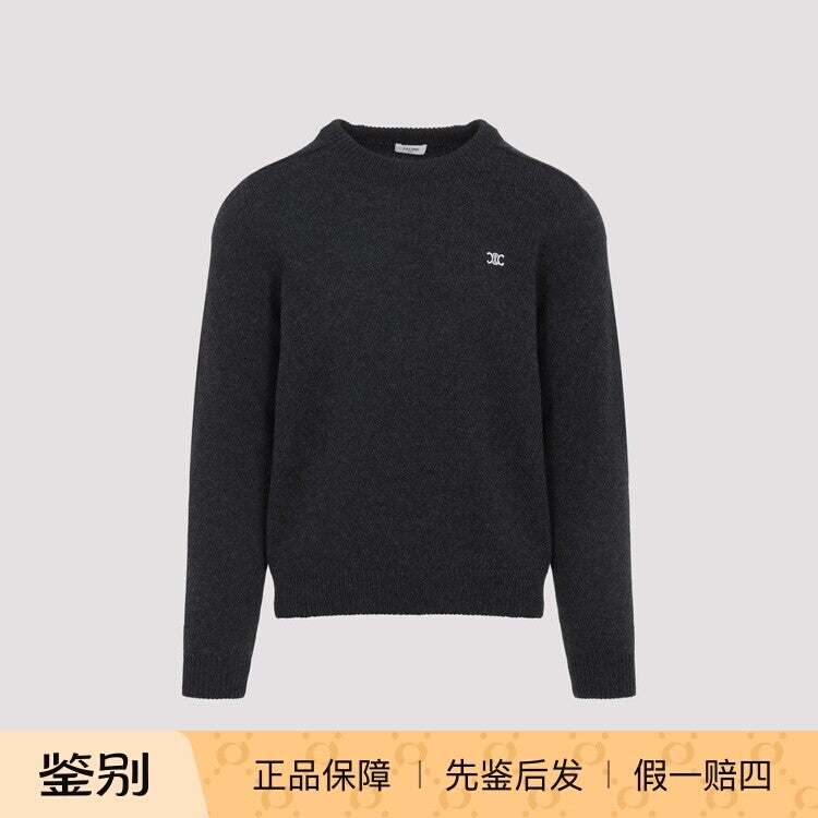 Celine Men's Logo Sweater in Grey