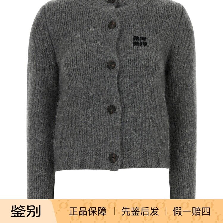 Miu Miu Women's Cardigan in Grey