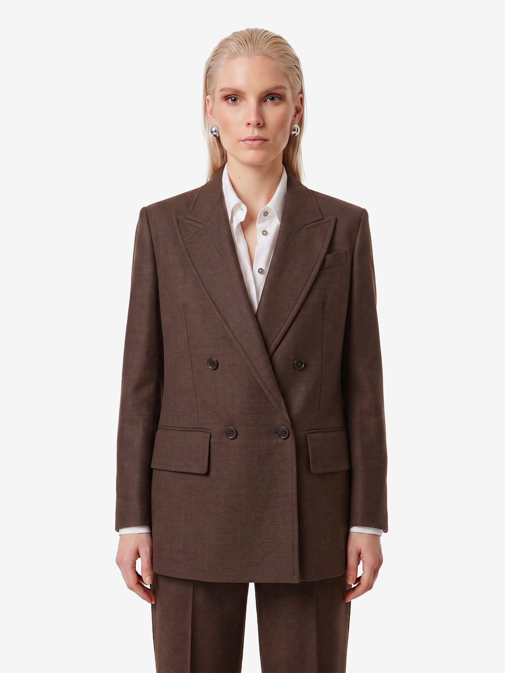 Max Mara Women's Pulvino Double-breasted Jacket in Brown