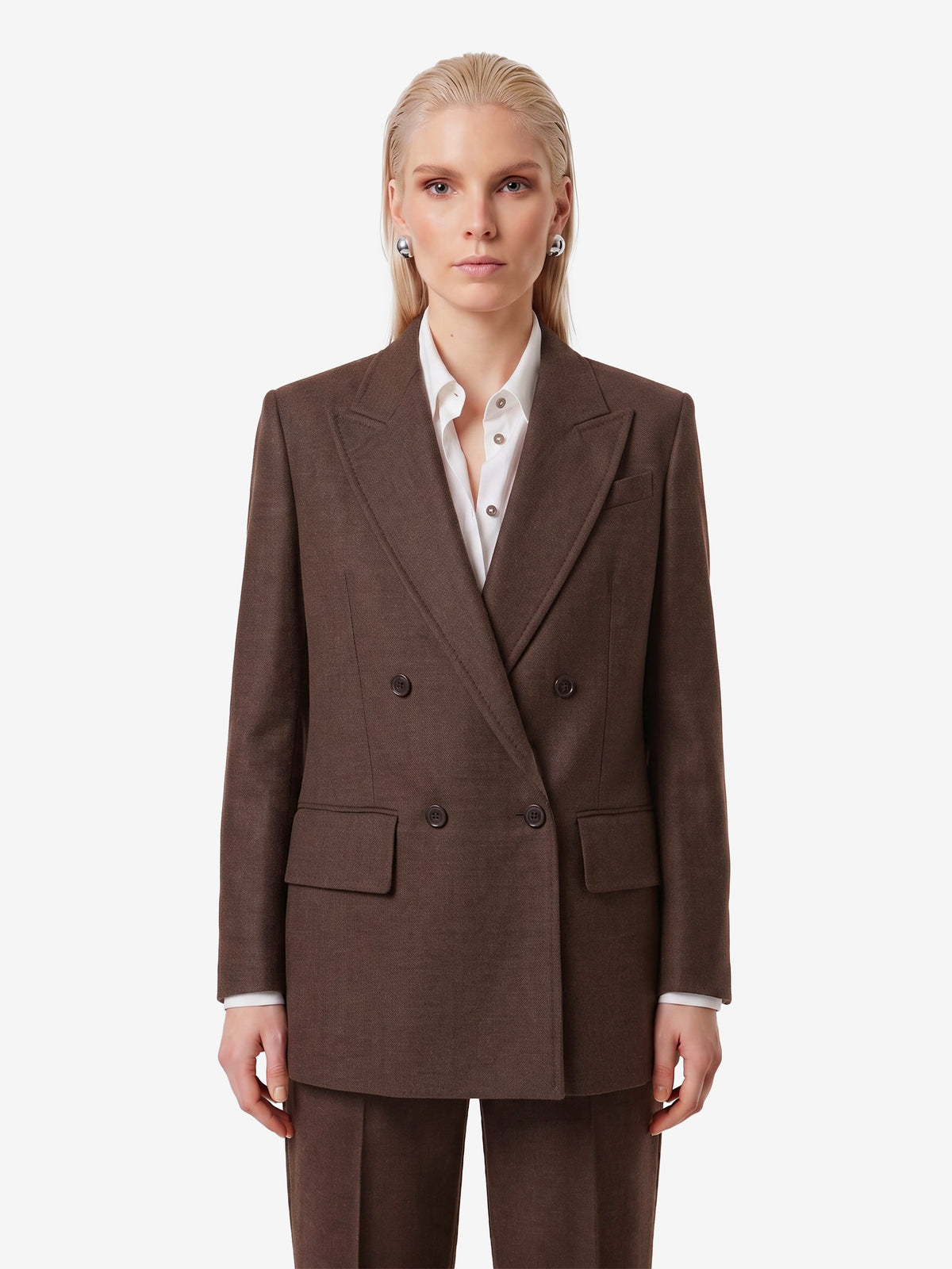 Max Mara Women's Pulvino Double-breasted Jacket in Brown