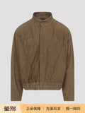 Giorgio Armani Men's Leather Jacket in Brown