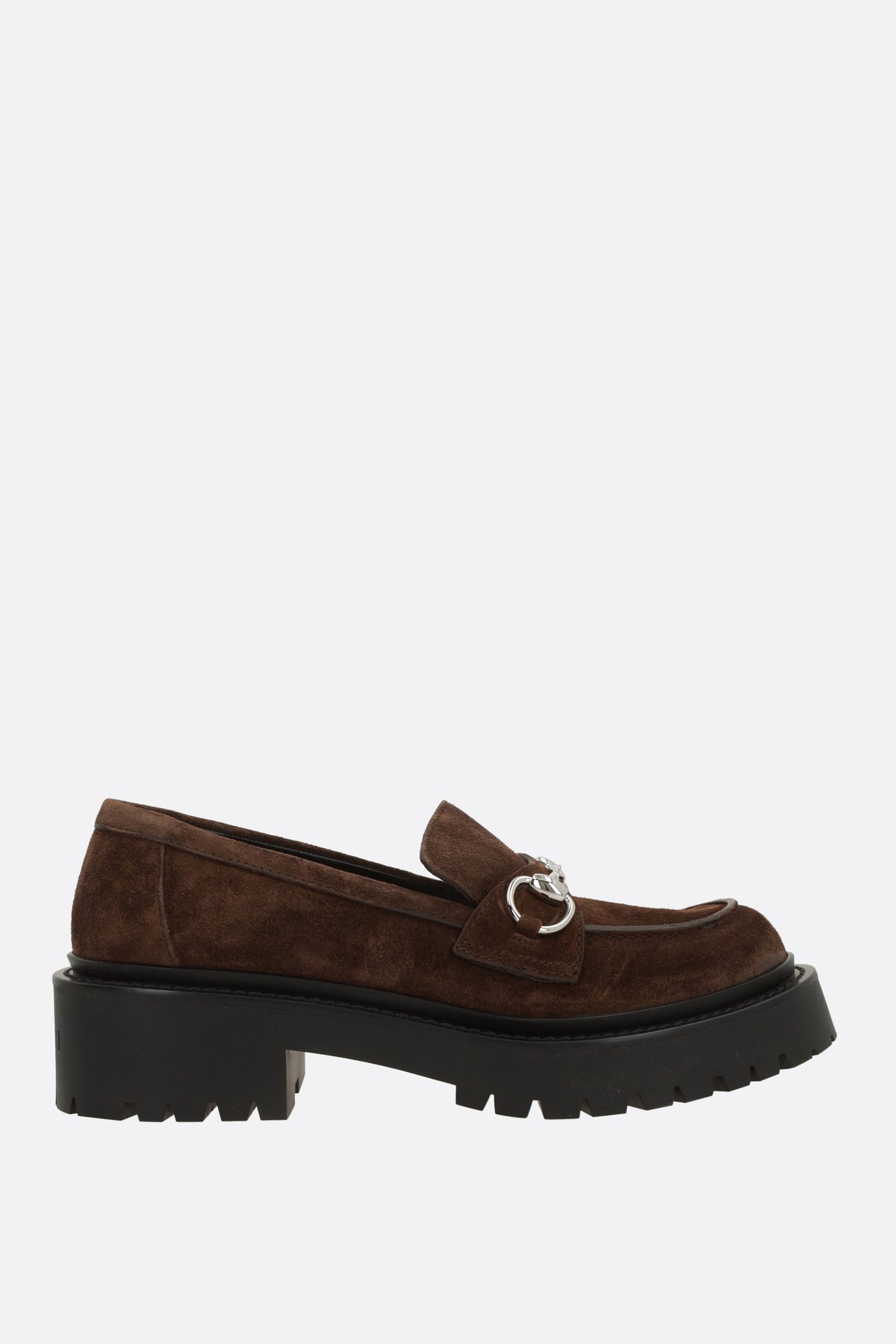Gucci Women's Loafers in Brown Leather