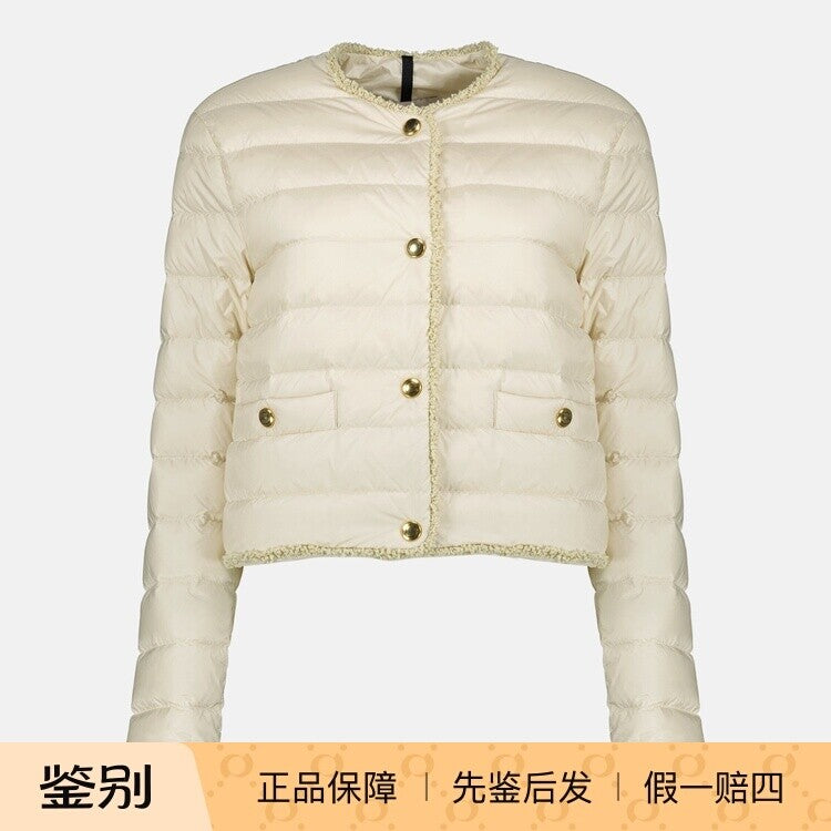 Moncler Women's Fleurs Down Jacket in White