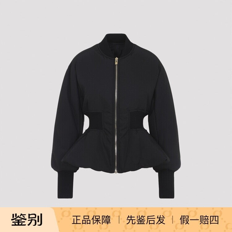 Alaia Women's Peplum Coat in Black