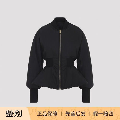 Alaia Women's Peplum Coat in Black
