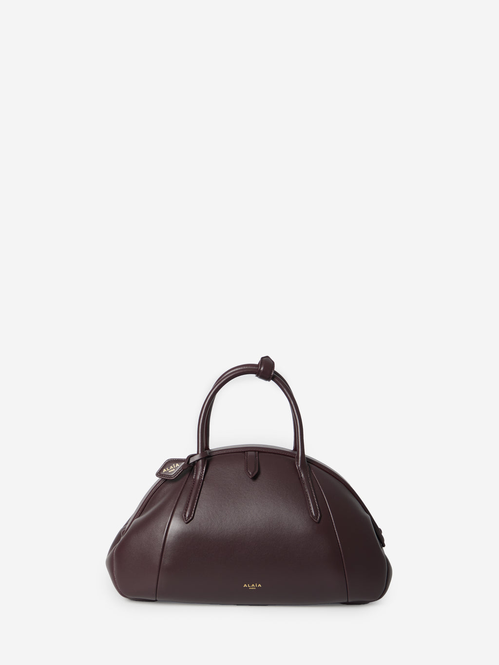 Alaia Women's Burgundy Top Handle Leather Bag in Bordeaux