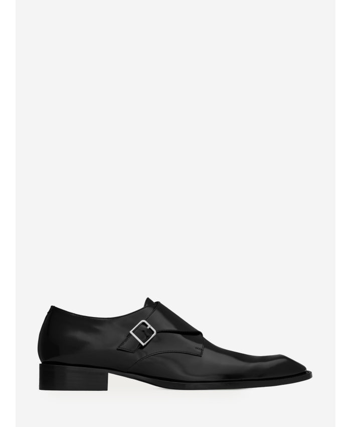 Saint Laurent Men's Connor Monk Strap Loafers in Black