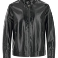 Fendi Men's Logo Leather Jacket in Blue
